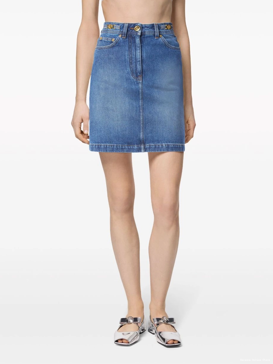 Cheap Versace mini skirt A-line denim Women 0630